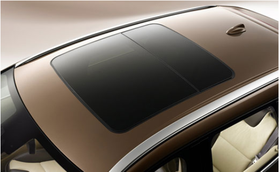 Dual-coated panoramic sunroof